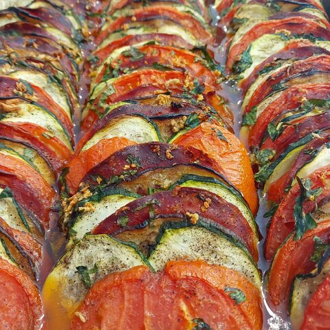 Tian de légumes grillés, publié sur Instagram